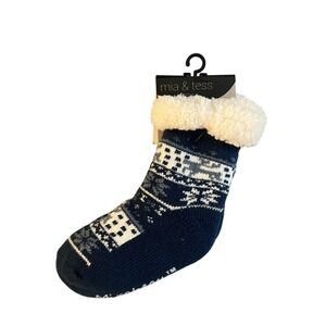 Mia & Tess Baby Thermal Slipper Socks Size 12 24 Months NWT New Nice!